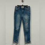 Free People Cropped Distressed Jeans With Raw Hem Size 26 Photo 1