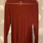 Charlotte Russe Sparkly Mesh Red Long Sleeve Shirt Photo 0