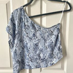 Olivaceous  blue snake one shoulder top NWT Photo 0