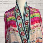 Johnny Was  Reversible Embroidered Patchwork Kimono Jacket XS Fits up to M Photo 5