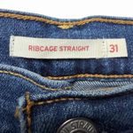 Levi's  Womens Ribcage Straight Jeans 31 High Rise Button Fly Blue Denim Classic Photo 9