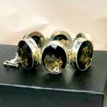 Ross Simons Sterling Silver Oval Faceted Smoky Topaz Toggle Bracelet Photo 9