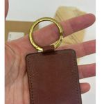 Longaberger Brown Leather Keychain With Gold Photo 7