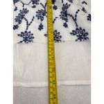 AQUA  Embroidered Layered dress‎ Sleeveless Floral Cotton White Blue XXL Photo 5
