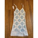 Ocean Drive Dress Junior Large White Crochet Granny Square Beach Cover Up B13054 Photo 6