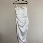 House Of CB  'Flora' Ivory white Satin Corset Dress/Size M‎ flawed NWOT Photo 4