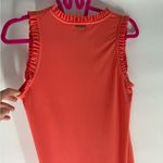 Michael Kors Michael  Sleeveless Ruffe Coral Dress Photo 4