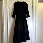 Jenni Kayne Seersucker Shirt Dress Black cotton Size S striped Photo 4