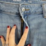 Old Navy  Size 14 Jean High Waisted Rise WOW Flare Blue Denim Light Wash Grunge Photo 4