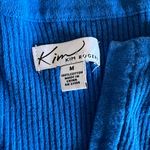 kim rogers  Henley VNeck 3/4 Sleeve Sweater Blue Size Medium Photo 4