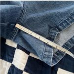 Gitano Retro Mom Jean Shorts with Gingham Blue Plaid Accent Size 16 High Rise Photo 4