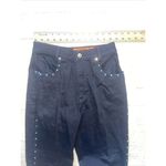 Vintage‎ Lawman Jeans Sides Studded Slim Fit Western Black VTG Size 9 Photo 1