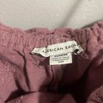 American Eagle  Mauve Babydoll Ruffled Peplum Cropped Tank Top Photo 5