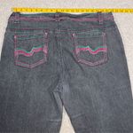 Vintage Apollo Women's Dark Blue Jeans Colorful Stitching Size 21/22 1980s Photo 12