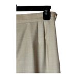 Valentino Miss V Pants Women Small Tan Beige Pleated Straight Leg Trouser Luxury Photo 3