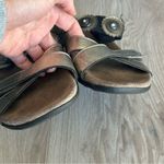 Taos OASIS Metallic Leather Strappy Slip On Slides Sandals Womens Sz 8 / 38 Eu Photo 2