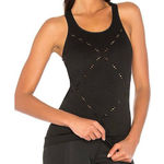 Ivy Park  black lasercut racerback athletic tank size s/m Photo 0