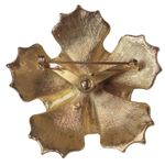 Vintage Signed CORO Flower Goldtone Pin Brooch Photo 3