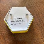 Bomb Party Purple and Silver Elegant Earrings with Intricate Design Photo 2