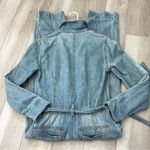 Free People Jumpsuit denim zip straight leg coverall womens Blue (size 4) preppy Photo 4