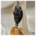 Devin Leigh 18k Gold Plated Hammered and Gun Metal Earrings Photo 5