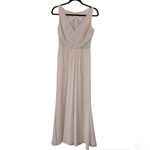 Monique Lhuillier Bridesmaids Amelia Gown Blush Pink Chiffon V Neck Tonal Lace 2 Photo 1