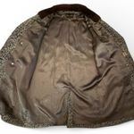 Vintage 1960's Fur Collar Coat | Tweed Wool Outerwear Size XL Photo 4