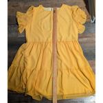 Sam Edelman Stylish Mustard Tiered Dress - - Size 10 Photo 2