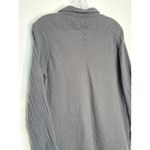 Stark X long sleeve uneven tunic high low shirt, charcoal cotton gauze medium Gray Photo 8