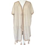 Ivy Jane  100% Linen Open Front Tan Cardigan Sz‎ M Photo 1