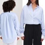 Good American NEW Yarn Dye Poplin Good Shirt Good Stripe Blue 2XL Curvy Capsule Photo 13