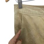 SILX Genuine Suede Cargo Pants Size 4 Tan Camel Leather Professional Clean Photo 6