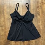 MiracleSuit Dreamsuit by Black Knotted Twist Drape Tankini Swim Top Sz 12 Photo 1