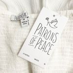 Patrons of Peace NWT Tie Front White Peplum Tank Boho Festival Top Size Medium Photo 4