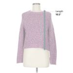 One Grey Day Pink Navy Chunky Marled Knit Wool Blend Cropped Sweater Size M Size M Photo 2