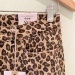 Ymi NWT  Ankle High Rise Leopard Print Raw Hem Jeans 5/27 Distressed Photo 2