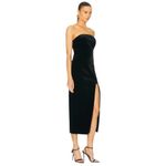 NICHOLAS Adiba Strapless Round Edge Midi Dress in Black 4 New Womens Photo 2