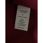 VICI Faux Leather Mini Skirt Burgundy Maroon Twist Tie Front Photo 8