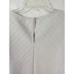 Liz Claiborne Liz Claiborne Career Women Medium Gray Purple White Striped W/ Belt Sleeveless Photo 10