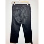 Hudson  Jeans Womens 28 Black Coated Noa Stellar High Rise Straight Crop Denim Photo 1