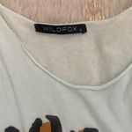 Wildfox Mint Blue Leopard Tank Top Small (Raw Edge Cut) Photo 1