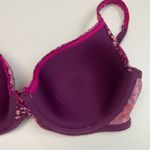 Victoria's Secret  Bra Body By Victoria Lined Demi Hearts Gem Pink Fuchsia Purple Photo 10