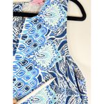 Lilly Pulitzer Dress Blue Mini Kelby Shift Mermaid Tail V Neck Tank Size 10 Photo 8