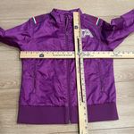 Kappa  Women’s Purple Metallic Cropped Moto Jacket Italy Flag Size L Photo 5