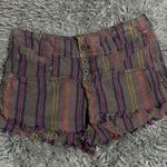 Free People Rewash Brand Paper Bag Shorts Striped Size 2 Photo 0