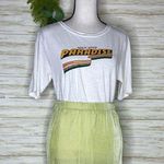 Scotch & Soda  White Ruched Side Paradise Graphic Tee Photo 0