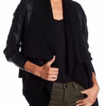 BLANK NYC  Vegan Leather Moto Jacket In Black. Size Medium. Photo 0