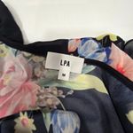 LPA  Button Up Midi Dress in Midnight Roses Medium Photo 8