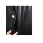 ZARA Black Leather Dress Vest Women's Size Large (missing button) Photo 4