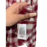 Abound  Red Tibetan Dobby Plaid Top Size‎ Small NEW Photo 1